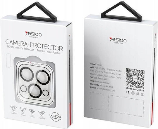 Yesido Mobile Camera Protector Tempered Glass for Iphone 16 Pro Max