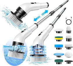 SPV SPV-586-FJFI Plastic Rotating Cleaning Brush with Handle for Toilet White