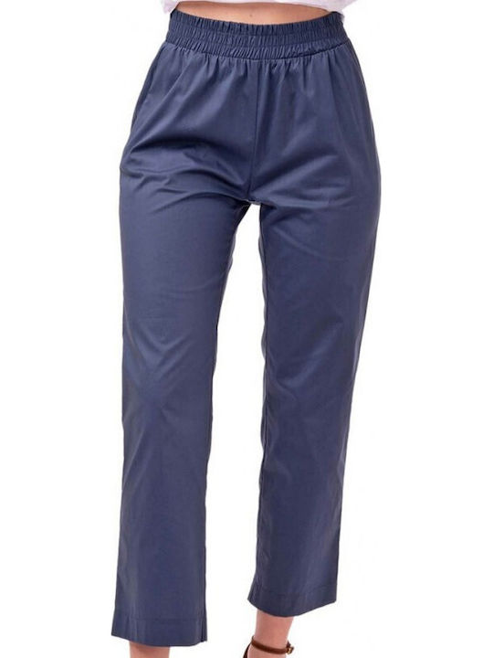 Moutaki Women's Fabric Trousers with Rubber Ban...