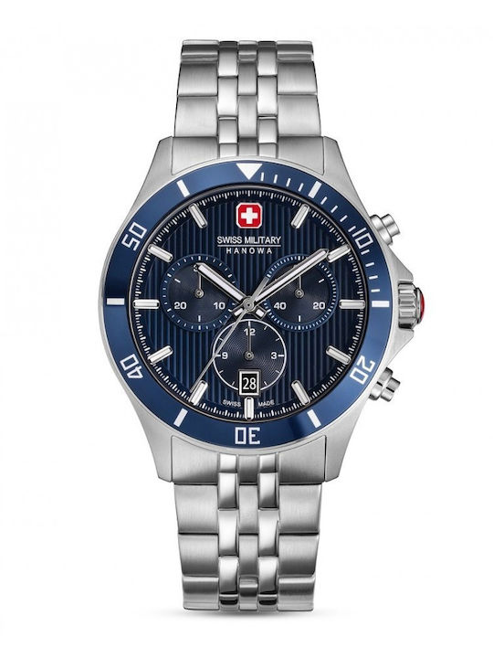 Swiss Military Hanowa Flagship Herrenuhr mit Batterie mit Silber rostfreiem Stahlarmband
