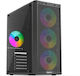 Prime-ATX-4XRGB Gaming Midi Tower Computer Case with ARGB Lighting Black