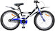vidaXL 18" Kinderfahrrad Mountainbike Schwarz