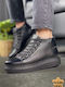 Lässige Herrenstiefel aus Leder in Schwarz