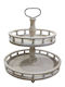 Marhome Decorative Tray Wooden Round 45x32.5x46cm