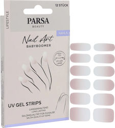 Parsa UV Gel Nail Strips Baby Boomer 12 Pieces