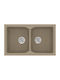 Sanitec Classic Drop-In Kitchen Sink Inox M81xW50cm Granite Taupe