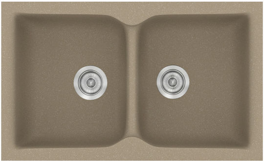 Sanitec Classic Ένθετος Inox Μ81xΠ50cm GRANITE TAUPE