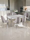 Scaun Gri Deschis Și Set Mobila Living Alb 132x80x75cm