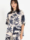 Long Sleeve Women's Satin Shirt