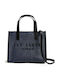 Icon Rattan Damen Schulter Tasche Blau