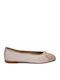 Damen Ballerinas Aus Leder In Rosa Farbe