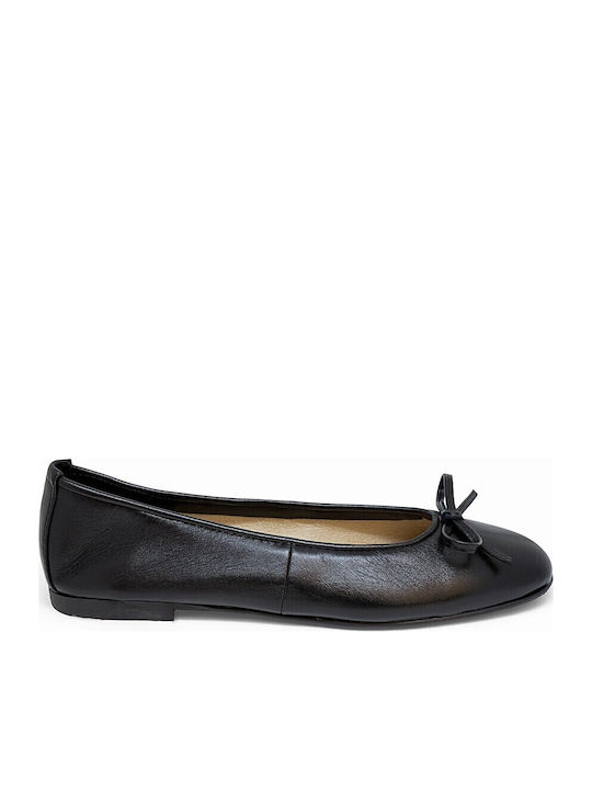 Bigshoes Damen Ballerinas Aus Leder In Schwarz ...