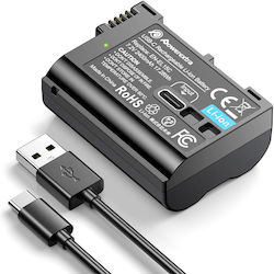 Powerextra En-el15c 2400mah Батерия Type-c Бързо Зареждане Съвместима С Nikon Powerextra En-el15c 2400mah Батерия Type-c Бързо Зареждане Съвместима С Nikon