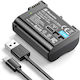 Powerextra En-el15c 2400mah Battery Type-c Fast Charging Compatible Nikon