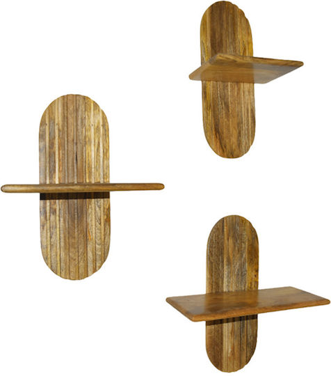 Wall Shelves Arcadia Solid Mango Wood 3 Pieces 30x20x40cm