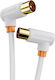 Cabletime Καλώδιο Κεραίας Coax male - Coax female Λευκό 1m CT-AV101-10 1τμχ