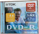 TDK Recordable DVD-R 4.7GB Cake Box 1 Piece