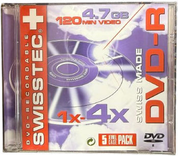 Swisstec Schreibbares DVD-R 4,7GB Kuchenbox 1Stück