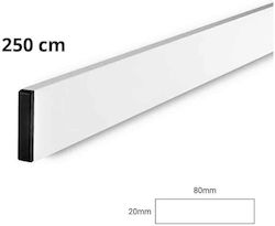 Aluminum Spirit Level Lamel Plastering 80x20mm 250cm