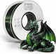 Filament Silk PLA Imprimantă 3D Profesional Lab 1 Kg 1.75 Mm Dublu Culoare Verde Negru