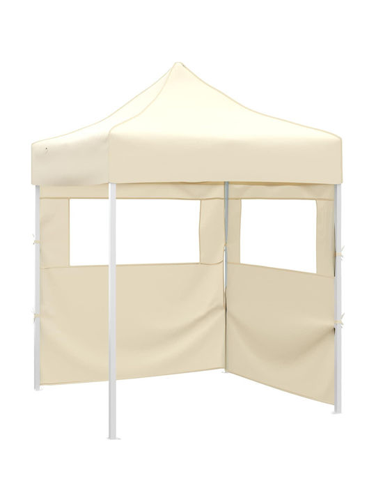 vidaXL Foldable Garden Gazebo Beige 2x2m