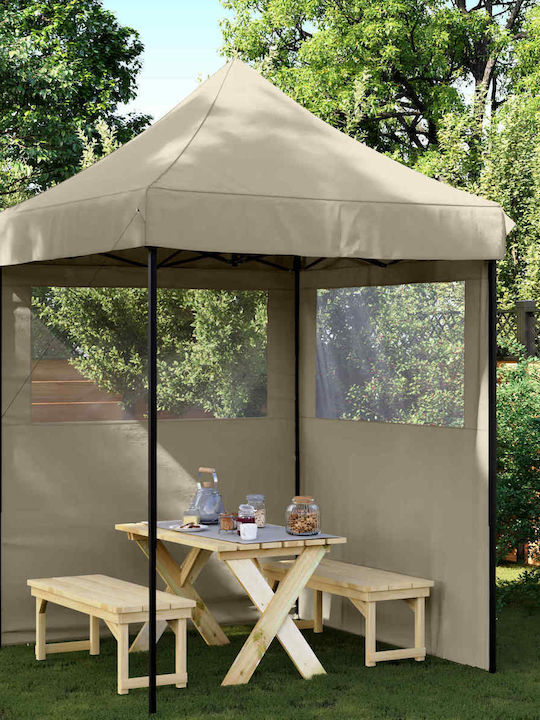 vidaXL Foldable Garden Brown Gazebo 2x2m