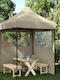 vidaXL Foldable Garden Brown Gazebo 2x2m