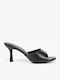 Mules With Thin Heel In Black Colour