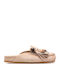Closed-Toe Women's Beige Slippers
