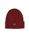 Beanie Unisex Σκούφος Πλεκτός σε Κόκκινο χρώμα