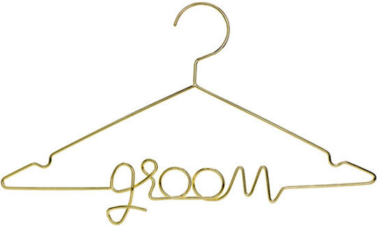 Μεταλλική Χρυσή Κρεμάστρα Groom