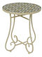 Metal Auxiliary Table for Small Outdoor Spaces Cream 46x46cm