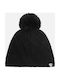 Kids Fabric Black Beanie