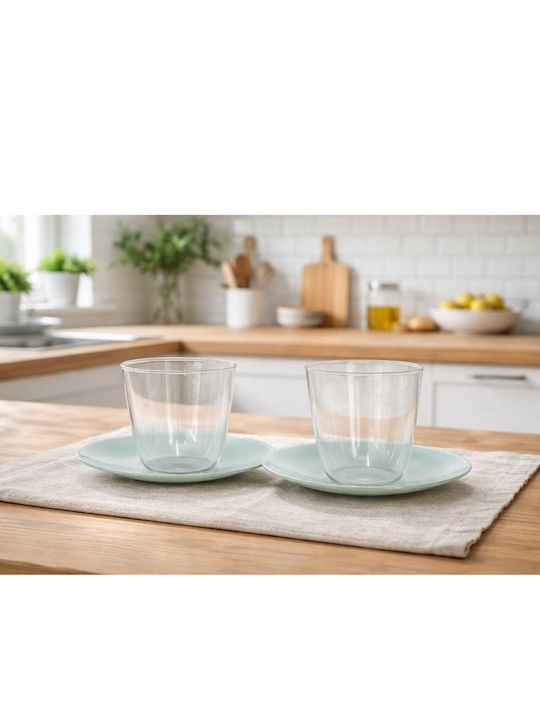 keleman Keleman Set Glas Tassen Kaffee Braune 200ml 2 Stück