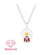 Callajewels Kids Necklace Silver with Chain C13671-EL464232574