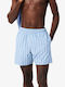 Men's Swim Shorts Sky Blue with Patterns