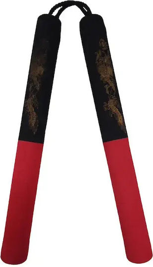 Nunchaku Seil Afrolex Goldener Drache Schwarze Rote Handgriff