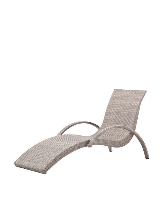 Ξαπλώστρα Rattan Γκρι 184x53εκ.