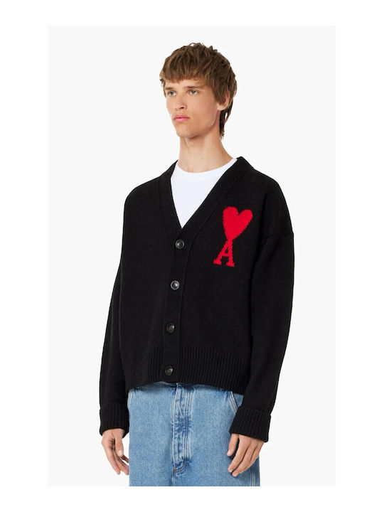 Men's Knitted Jacket Blackred