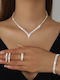 Set With Necklace Earrings Ring & Bracelet