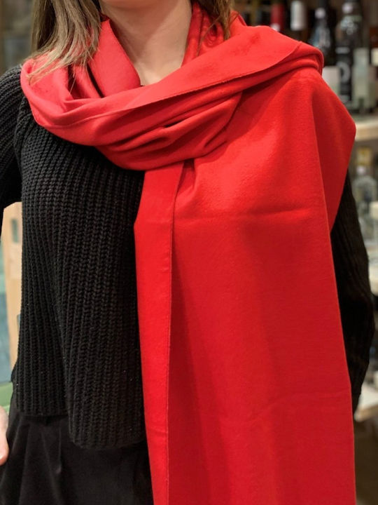 Damen Seiden Schal Rot