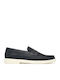 Leather Men's Loafers in Blue Colour