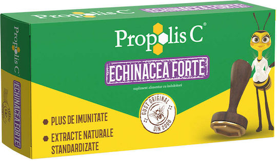 Fiterman Pharma Propolis C Plus Echinacea Forte Vitamina Pentru Întărirea Imunității Pielii Și Acțiune Antioxidantă 30 Capsule