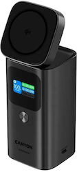 Canyon OnPower MagSafe 15000mAh 100W mit USB-A Ausgangsanschluss und 2 USB-C Ausgangsanschlüsse Power Delivery Schwarz