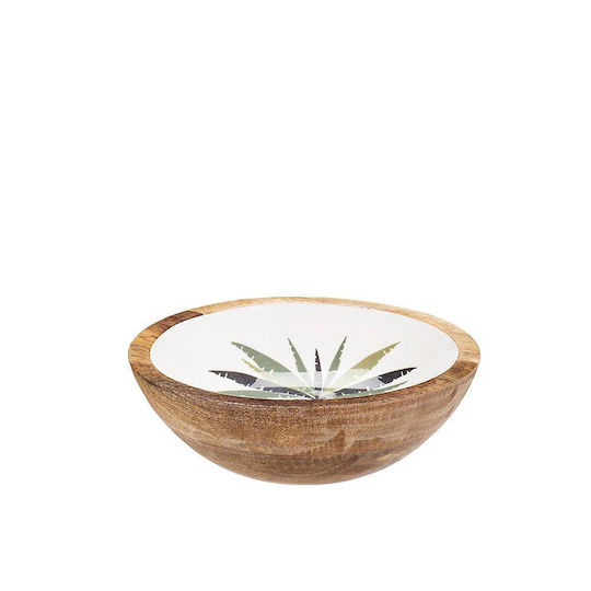 Zaros Mango Dekorative Schale Hölzernes Braune 19.5x19.5cm