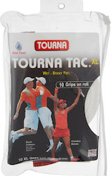 Tourna Tac Tennis Overgrips Xl X 10 Άσπρο Tourna Tac Tennis Overgrips Xl X 10 Άσπρο