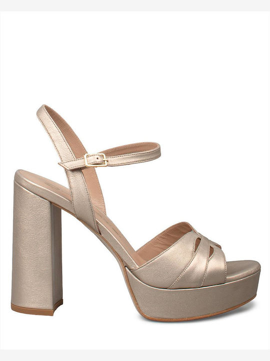 Mourtzi Mourtzi Damen Sandalen Gold