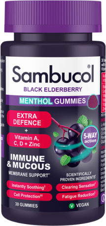 Extra Defense Menthol 30 Black Elderberry Gummies