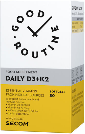 Secom Vitamină D3 & K2 pentru Întărirea Imunității & Sănătatea Oaselor 200ml