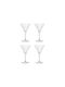 Luigi Bormioli Bach Set Pahare Cocteiluri din Sticlă cu Picior 260ml 4 Bucăți